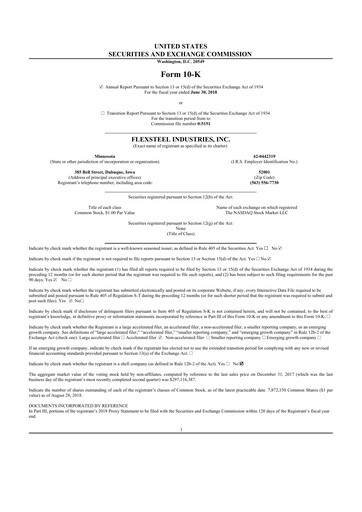 Thumbnail Flexsteel Industries 10-K Annual Report 2018