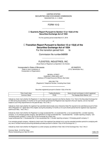 Thumbnail Flexsteel Industries 10-Q Quarterly Report FY 