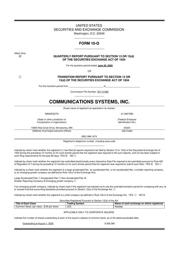 Miniature SUNation Energy Inc. 10-Q Rapport trimestriel 2020 