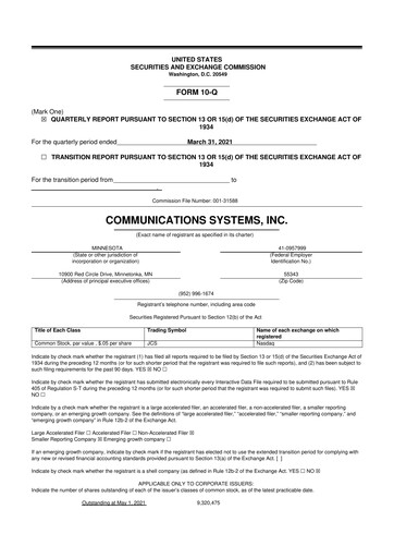 Miniature SUNation Energy Inc. 10-Q Rapport trimestriel 2021 