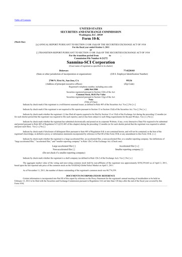 Thumbnail Sanmina 10-K Annual Report 2011