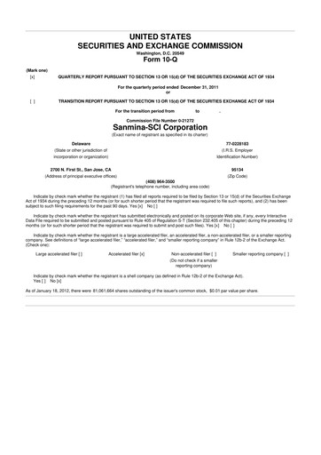 Vorschaubild Sanmina 10-Q Quartalsbericht 2012 