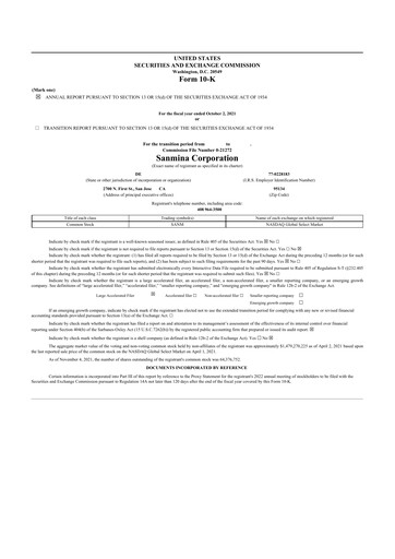 Thumbnail Sanmina 10-K Annual Report 2021