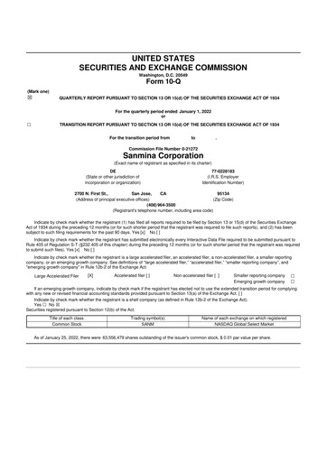 Vorschaubild Sanmina 10-Q Quartalsbericht 2022 