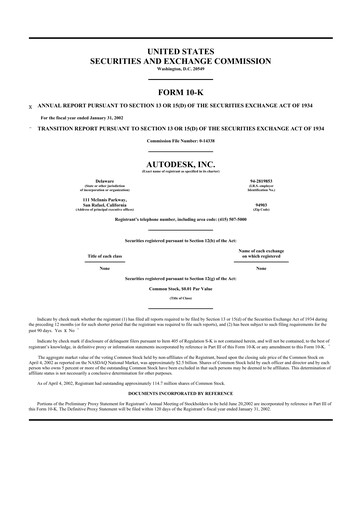 Thumbnail Autodesk 10-K Annual Report 