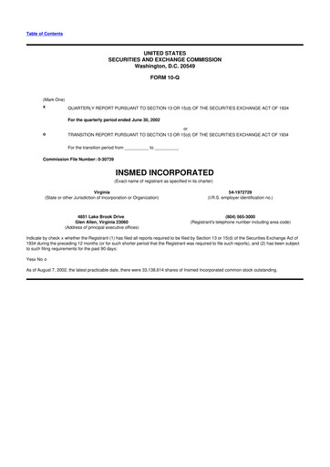 Thumbnail Insmed 10-Q Quarterly Report FY 