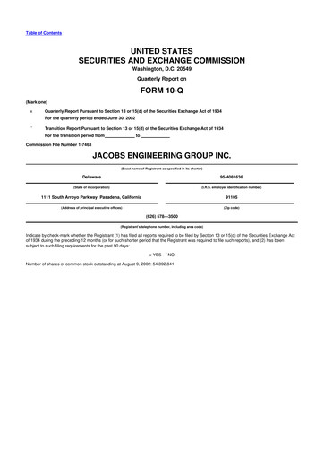 Thumbnail Jacobs Engineering 10-Q Quarterly Report FY 