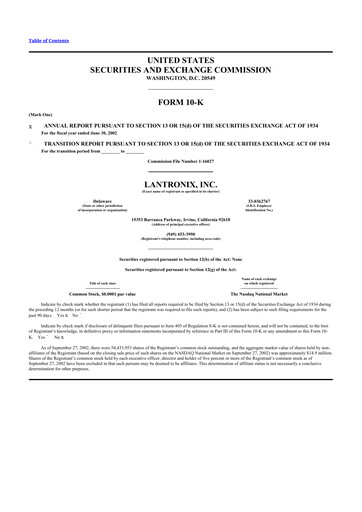 Thumbnail Lantronix 10-K Annual Report 