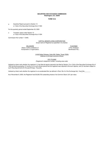 Thumbnail Sonida Senior Living 10-Q Quarterly Report FY 