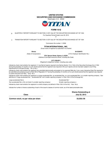 Thumbnail Titan International 10-Q Quarterly Report FY2013 