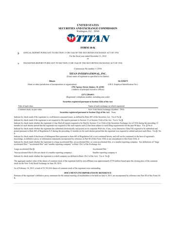 Vorschaubild Titan International 10-K Jahresbericht 2014