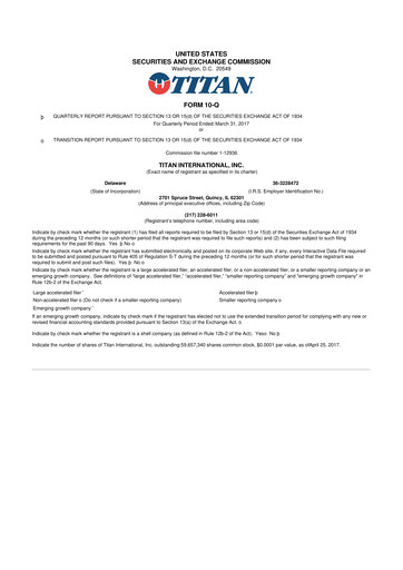 Thumbnail Titan International 10-Q Quarterly Report FY2017 
