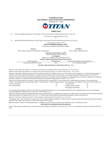 Vorschaubild Titan International 10-K Jahresbericht 2020