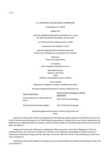 Thumbnail Integer Holdings
 10-K Annual Report 