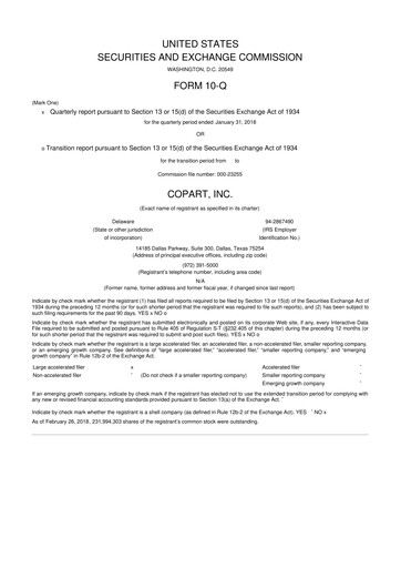 Thumbnail Copart
 10-Q Quarterly Report FY2018 