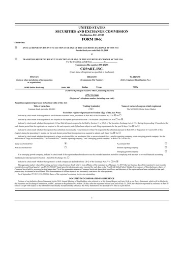 Thumbnail Copart
 10-K Annual Report 2019