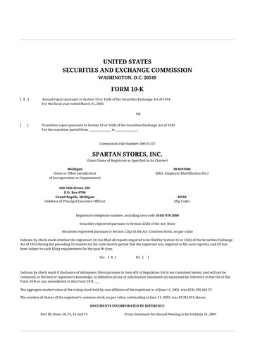 Thumbnail SpartanNash
 10-K Annual Report 