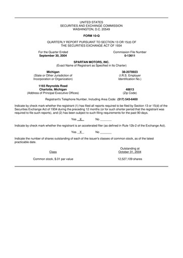 Thumbnail The Shyft Group 10-Q Quarterly Report FY 