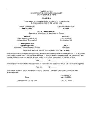 Thumbnail The Shyft Group 10-Q Quarterly Report FY 