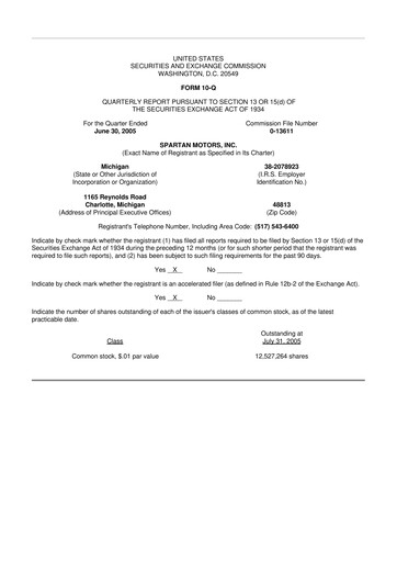 Thumbnail The Shyft Group 10-Q Quarterly Report FY 