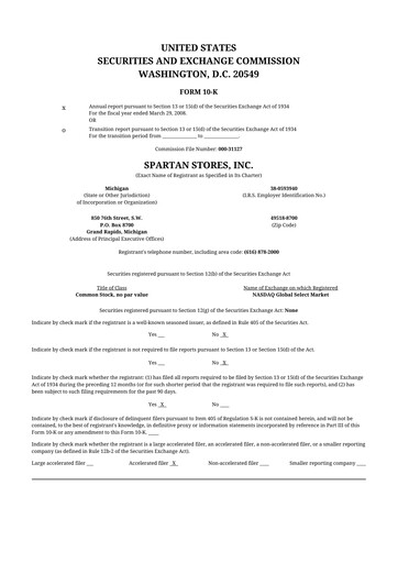 Thumbnail SpartanNash
 10-K Annual Report 