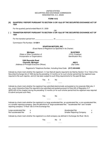 Thumbnail The Shyft Group 10-Q Quarterly Report FY 