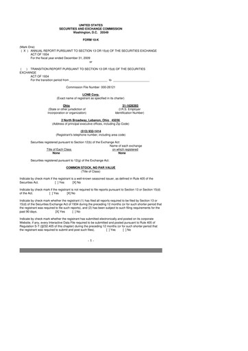 Thumbnail LCNB Corp.
 10-K Annual Report 
