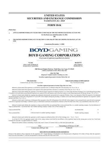Thumbnail Boyd Gaming
 10-K Annual Report 2016