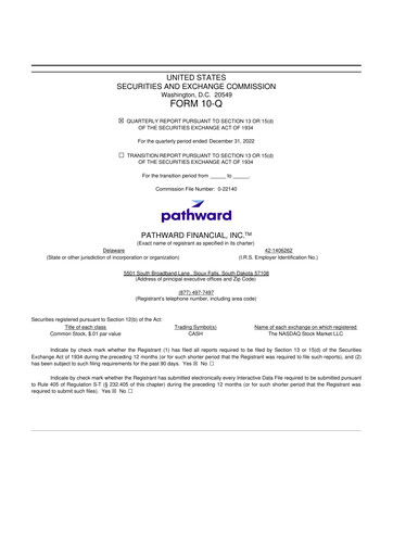 Thumbnail Pathward Financial
 10-Q Quarterly Report FY2023 
