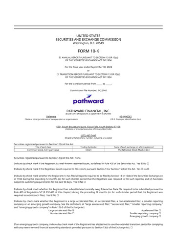 Thumbnail Pathward Financial
 10-K Annual Report 2024