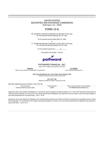 Thumbnail Pathward Financial
 10-Q Quarterly Report FY2025 
