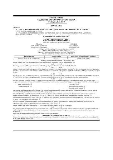 Thumbnail Winmark 10-K Annual Report 2023