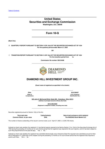 Thumbnail Diamond Hill Investment Group 10-Q Quarterly Report FY2020 