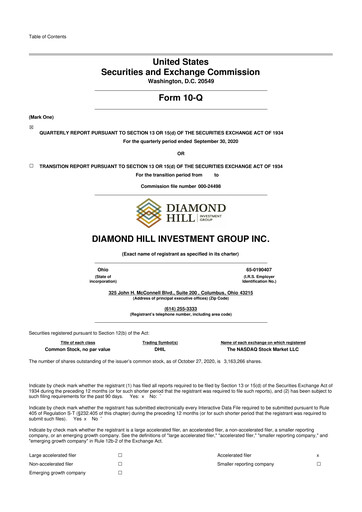 Thumbnail Diamond Hill Investment Group 10-Q Quarterly Report FY2020 