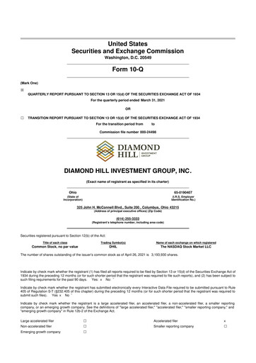 Thumbnail Diamond Hill Investment Group 10-Q Quarterly Report FY2021 