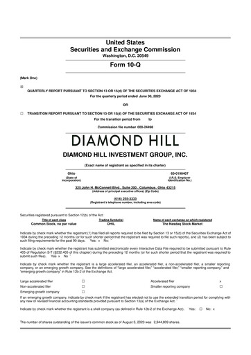 Thumbnail Diamond Hill Investment Group 10-Q Quarterly Report FY2023 