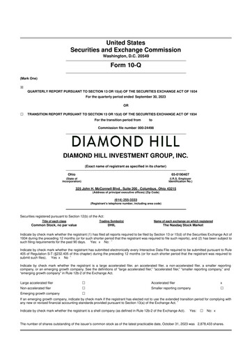 Thumbnail Diamond Hill Investment Group 10-Q Quarterly Report FY2023 