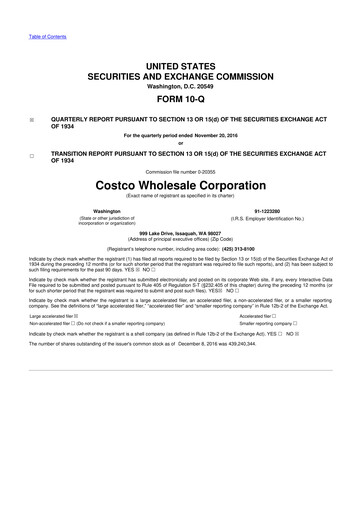 Thumbnail Costco 10-Q Quarterly Report FY2017 