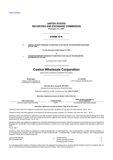 Thumbnail Costco 10-K Annual Report 2025