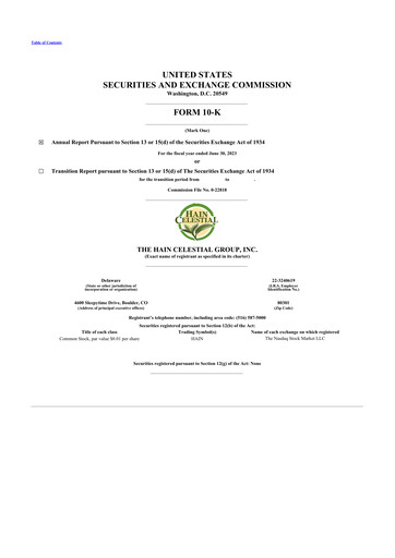 Thumbnail Hain Celestial 10-K Annual Report 2023