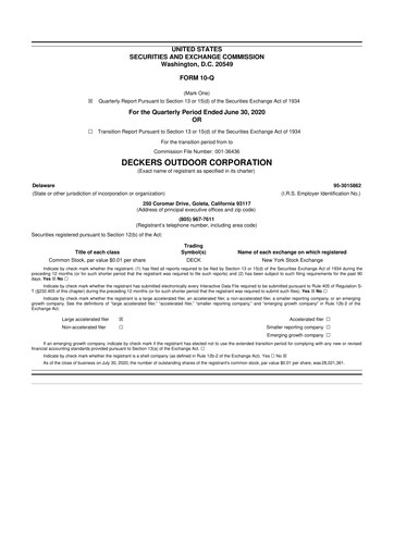 Thumbnail Deckers Brands 10-Q Quarterly Report FY2021 