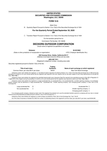 Thumbnail Deckers Brands 10-Q Quarterly Report FY2021 