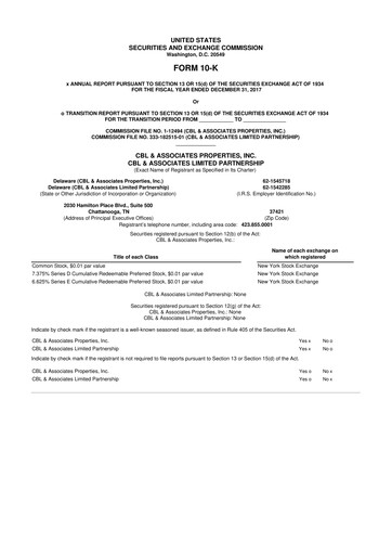 Thumbnail CBL Properties
 10-K Annual Report 2017