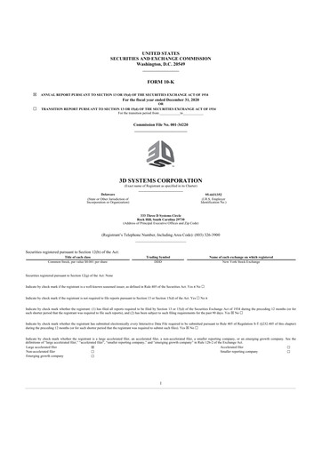 Thumbnail 3D Systems 10-K Annual Report 2020