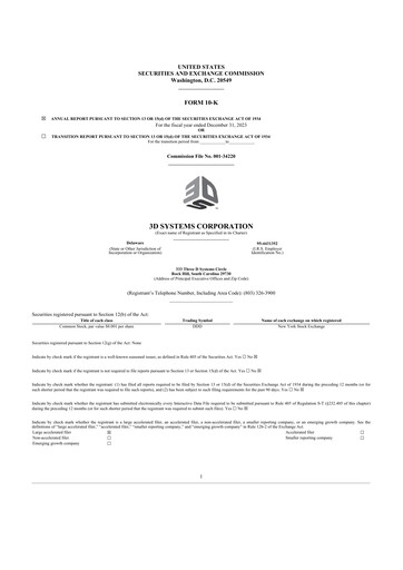 Thumbnail 3D Systems 10-K Annual Report 2023