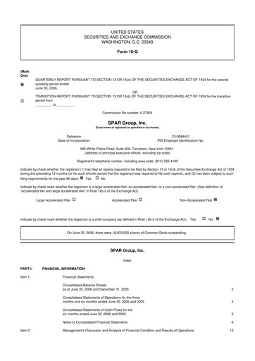 Thumbnail SPAR Group 10-Q Quarterly Report FY 