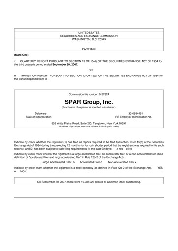 Thumbnail SPAR Group 10-Q Quarterly Report FY 