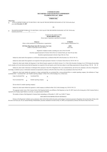 Thumbnail SPAR Group 10-K Annual Report 