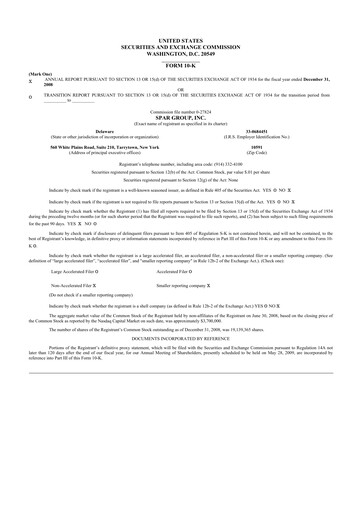 Thumbnail SPAR Group 10-K Annual Report 