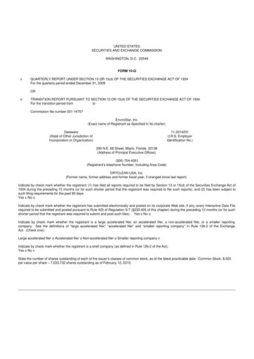 Thumbnail EVI Industries 10-Q Quarterly Report FY 